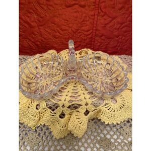 Heisey Crystal Crystolite 8 1/4" 2-Part Handled Conserve‎ Great Condition